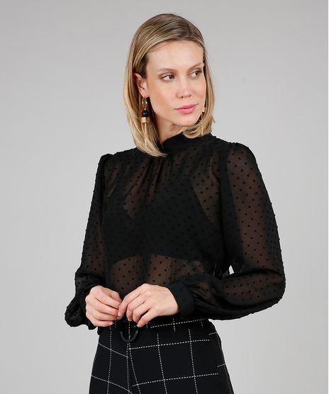 Blusa-Feminina-com-Transparencia-Manga-Longa-Preta-9603219-Preto_1