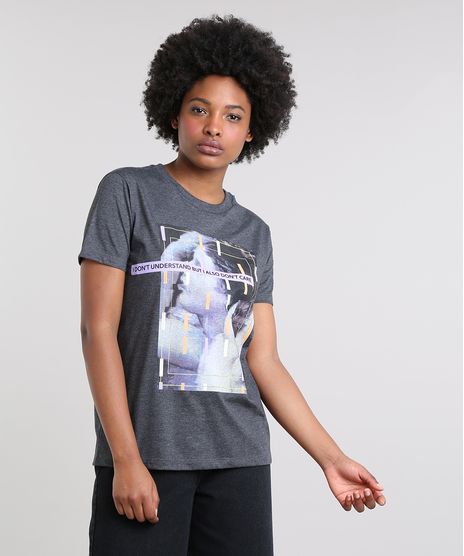 T-Shirt-Feminina-Mindset--I-Also-Don-t-Care--Manga-Curta-Decote-Redondo-Cinza-Mescla-Escuro-9671555-Cinza_Mescla_Escuro_1