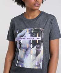 T-Shirt-Feminina-Mindset--I-Also-Don-t-Care--Manga-Curta-Decote-Redondo-Cinza-Mescla-Escuro-9671555-Cinza_Mescla_Escuro_4