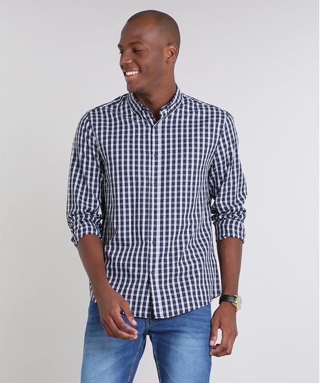 Camisa-Masculina-Comfort-Estampada-Xadrez-Manga-Longa-Azul-Marinho-9530841-Azul_Marinho_1