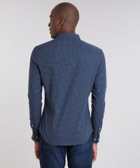 Camisa-Masculina-Slim-Estampada-Mini-Print-Manga-Longa-Azul-Marinho-9436457-Azul_Marinho_2