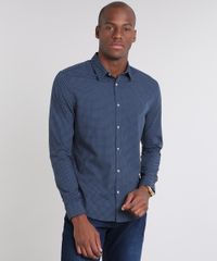 Camisa-Masculina-Slim-Estampada-Mini-Print-Manga-Longa-Azul-Marinho-9436457-Azul_Marinho_5