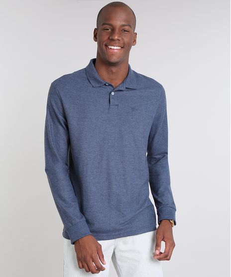 Polo-Masculina-Basica-em-Piquet-Manga-Longa-Azul-Escuro-9545037-Azul_Escuro_1
