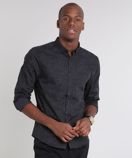 Camisa-Masculina-slim-Estampada-Floral-Manga-Longa-Preta-9429421-Preto_1 Camisa-Masculina-slim-Estampada-Floral-Manga-Longa-Preta-9429421-Preto_1