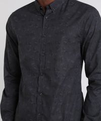 Camisa-Masculina-slim-Estampada-Floral-Manga-Longa-Preta-9429421-Preto_4