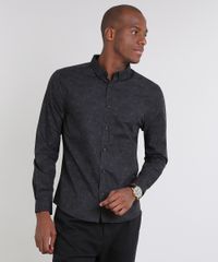 Camisa-Masculina-slim-Estampada-Floral-Manga-Longa-Preta-9429421-Preto_5