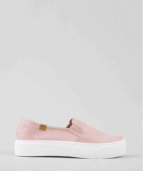 Tenis-Slip-On-Feminino-Moleca-Flatform-Texturizado-Rose-9667515-Rose_1