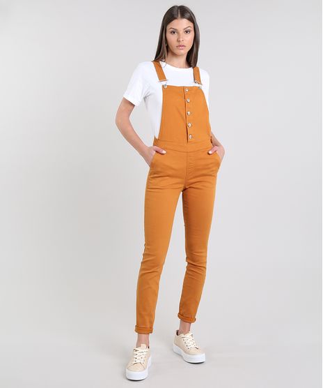 Macacao-Feminino-Canelado-com-Bolsos-Mostarda-9594631-Mostarda_1