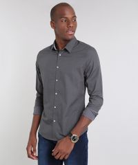 Camisa-Masculina-Slim-Estampada-Mini-Print-Manga-Longa-Chumbo-9436435-Chumbo_1