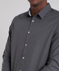 Camisa-Masculina-Slim-Estampada-Mini-Print-Manga-Longa-Chumbo-9436435-Chumbo_4