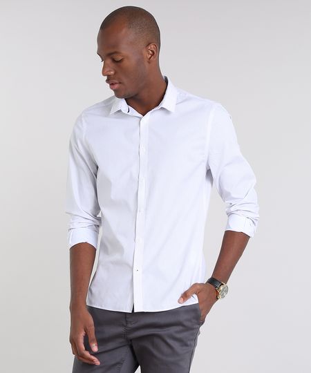 Camisa-Masculina-Slim-Estampada-Mini-Print-de-Poa-Manga-Longa-Branca-9516952-Branco_1