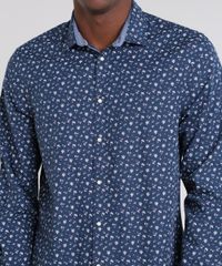 Camisa-Masculina-Comfort-Estampada-Floral-Manga-Longa--Azul-Marinho-9509115-Azul_Marinho_4