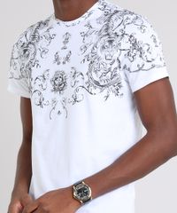 Camiseta-Masculina-Slim-Fit-com-Estampa-de-Arabesco-Manga-Curta-Gola-Careca-Branca-9603247-Branco_4