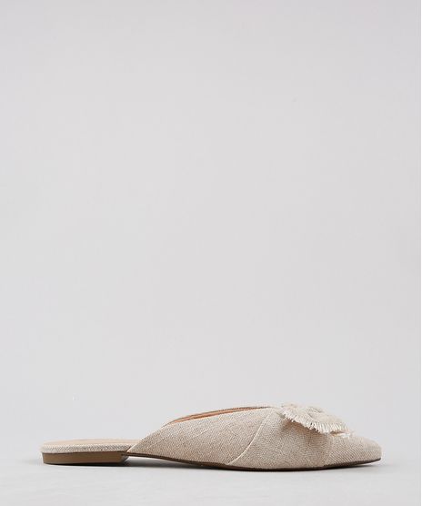 Mule-Feminino-Via-Uno-Bico-Fino-com-Laco-Bege-9643506-Bege_1
