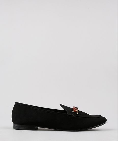 Sapatilha-Mocassim-Via-Uno-Bico-Redondo-em-Suede-com-Corrente-Preta-9648677-Preto_1