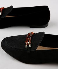 Sapatilha-Mocassim-Via-Uno-Bico-Redondo-em-Suede-com-Corrente-Preta-9648677-Preto_5