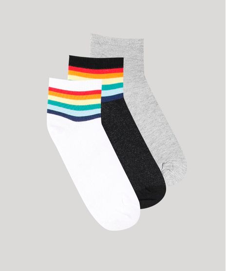 Kit-de-3-Meias-Femininas-Cano-Medio-Arco-Iris-Multicor-9603903-Multicor_1