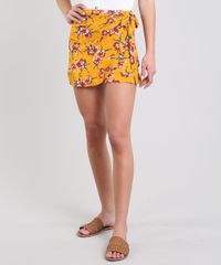 Short-Saia-Feminino-Transpassado-Estampado-Floral-com-Babado-Mostarda-9603375-Mostarda_1