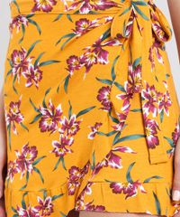 Short-Saia-Feminino-Transpassado-Estampado-Floral-com-Babado-Mostarda-9603375-Mostarda_4