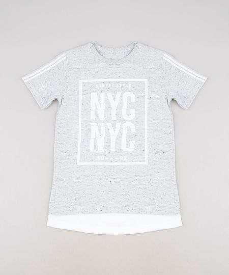 Camiseta-Infantil--NYC--com-Sobreposicao-Manga-Curta-Cinza-Mescla-Claro-9625472-Cinza_Mescla_Claro_1