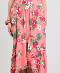 Saia-Feminina-Midi-Mullet-Estampada-Floral-com-Recorte-Coral-9533132-Coral_4