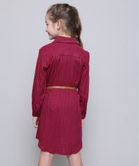Vestido-Chemise-Infantil-Estampado-Xadrez-com-Cinto-Manga-Longa-Vermelho-9550233-Vermelho_2
