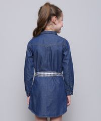 Vestido-Chemise-Jeans-Infantil-com-Faixa-Estampada-Xadrez-Manga-Longa-Azul-Escuro-9545988-Azul_Escuro_2