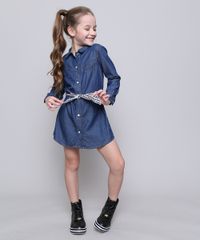 Vestido-Chemise-Jeans-Infantil-com-Faixa-Estampada-Xadrez-Manga-Longa-Azul-Escuro-9545988-Azul_Escuro_3