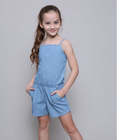 Macaquinho-Jeans-Infantil-Estampado-de-Poa-com-Botoes-Alcas-Finas--Azul-Claro-9583943-Azul_Claro_1