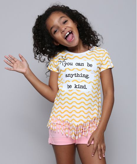 Blusa-Infantil--You-can-be-anything--Estampada-com-Franjas--Manga-Curta-Off-White-9590063-Off_White_1