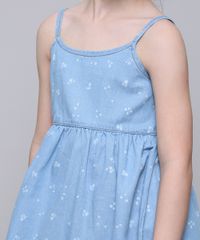 Vestido-Jeans-Infantil-Estampado-Floral-com-Botoes-Alcas-Finas--Azul-Claro-9584405-Azul_Claro_4