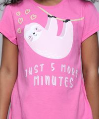 Pijama-Infantil-Bicho-Preguica--Just-5-More-Minutes--Manga-Curta-Pink-9528343-Pink_4