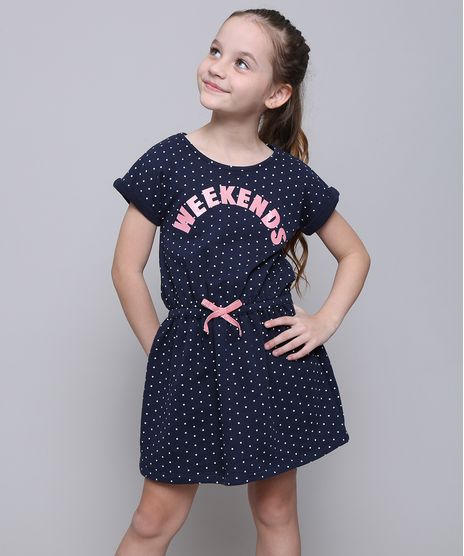 Vestido-Infantil-em-Moletom-Estampado-de-Poa-com-Laco-Manga-Curta-Azul-Marinho-9592989-Azul_Marinho_1