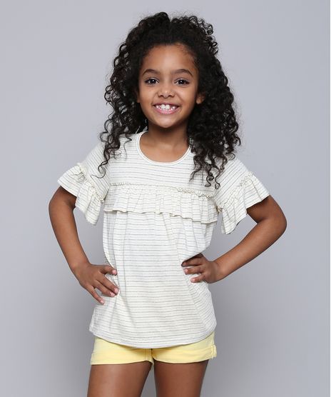 Blusa-Infantil-Listrada-com-Lurex-e-Babado-Manga-Curta-Bege-9592988-Bege_1