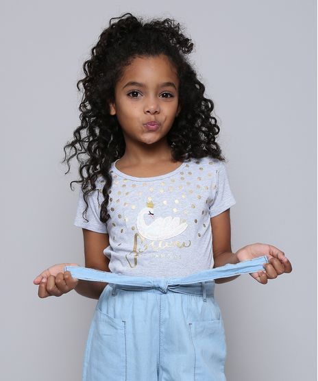 Blusa-Infantil-Listrada-com-Cisne-Manga-Curta-Cinza-Mescla-9587784-Cinza_Mescla_1