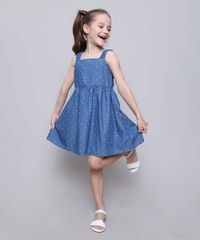 Vestido-Jeans-Infantil-Estampado-de-Estrelas-com-Botoes-Alcas-Medias-Azul-Claro-9615023-Azul_Claro_3