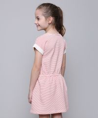 Vestido-Infantil-em-Moletom-Listrado-com-Laco-Manga-Curta-Off-White-9585662-Off_White_2