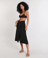 Saia-Feminina-Midi-com-Botoes-e-Fenda-Preta-9591135-Preto_3