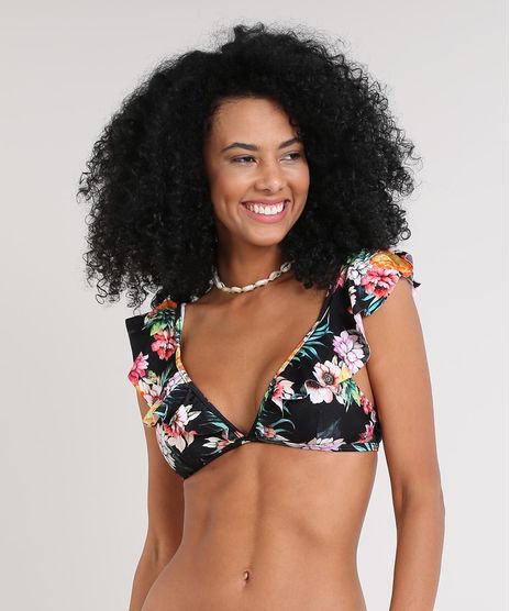 Biquini-Top-Estampado-Floral-com-Babado-Bojo-Removivel-Protecao-UV50--Preto-9566644-Preto_1