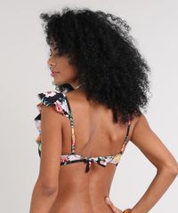 Biquini-Top-Estampado-Floral-com-Babado-Bojo-Removivel-Protecao-UV50--Preto-9566644-Preto_2