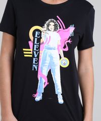 Blusa-Feminina-Onze-Stranger-Things-Manga-Curta-Decote-Redondo-Preta-9627790-Preto_4