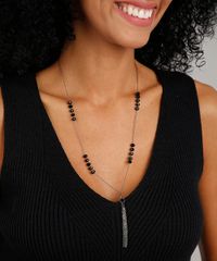Colar-Feminino-Folheado-Longo-com-Tassel-de-Corrente-Grafite-9544849-Grafite_2