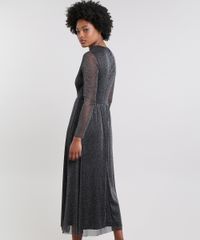 Vestido-Feminino-Mindset-Midi-em-Tule-com-Lurex-Manga-Longa-Preto-9651376-Preto_2