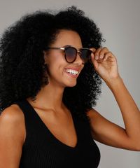 Oculos-de-Sol-Redondo-Unissex-Oneself-Tartaruga-9671605-Tartaruga_2
