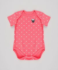 Body-Infantil-Minnie-Estampado-de-Poa-Manga-Curta-Coral-9601972-Coral_1