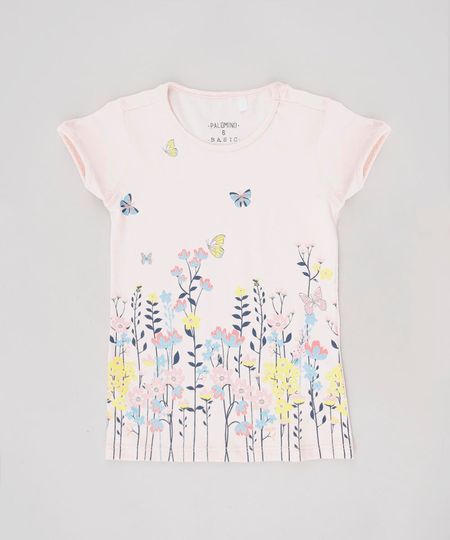 Blusa-Infantil-Flores-com-Glitter-Manga-Curta-Rosa-Claro-9610874-Rosa_Claro_1