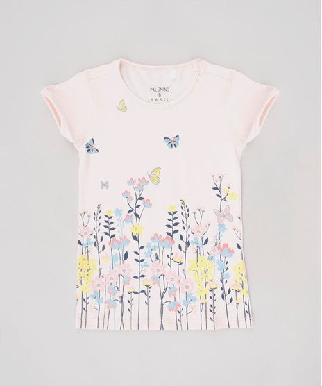 Blusa-Infantil-Flores-com-Glitter-Manga-Curta-Rosa-Claro-9610874-Rosa_Claro_1