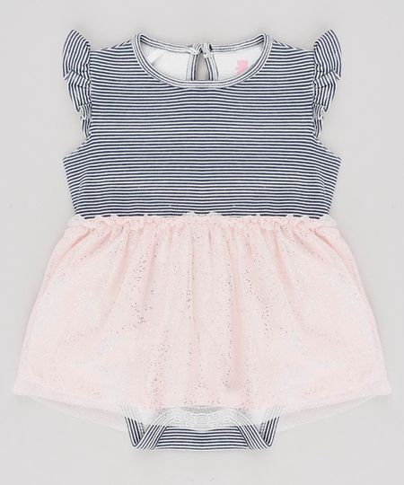 Body-Saia-Infantil-Listrado-com-Recorte-em-Tule-Manga-Curta-Decote-Redondo-Off-White-9615766-Off_White_1