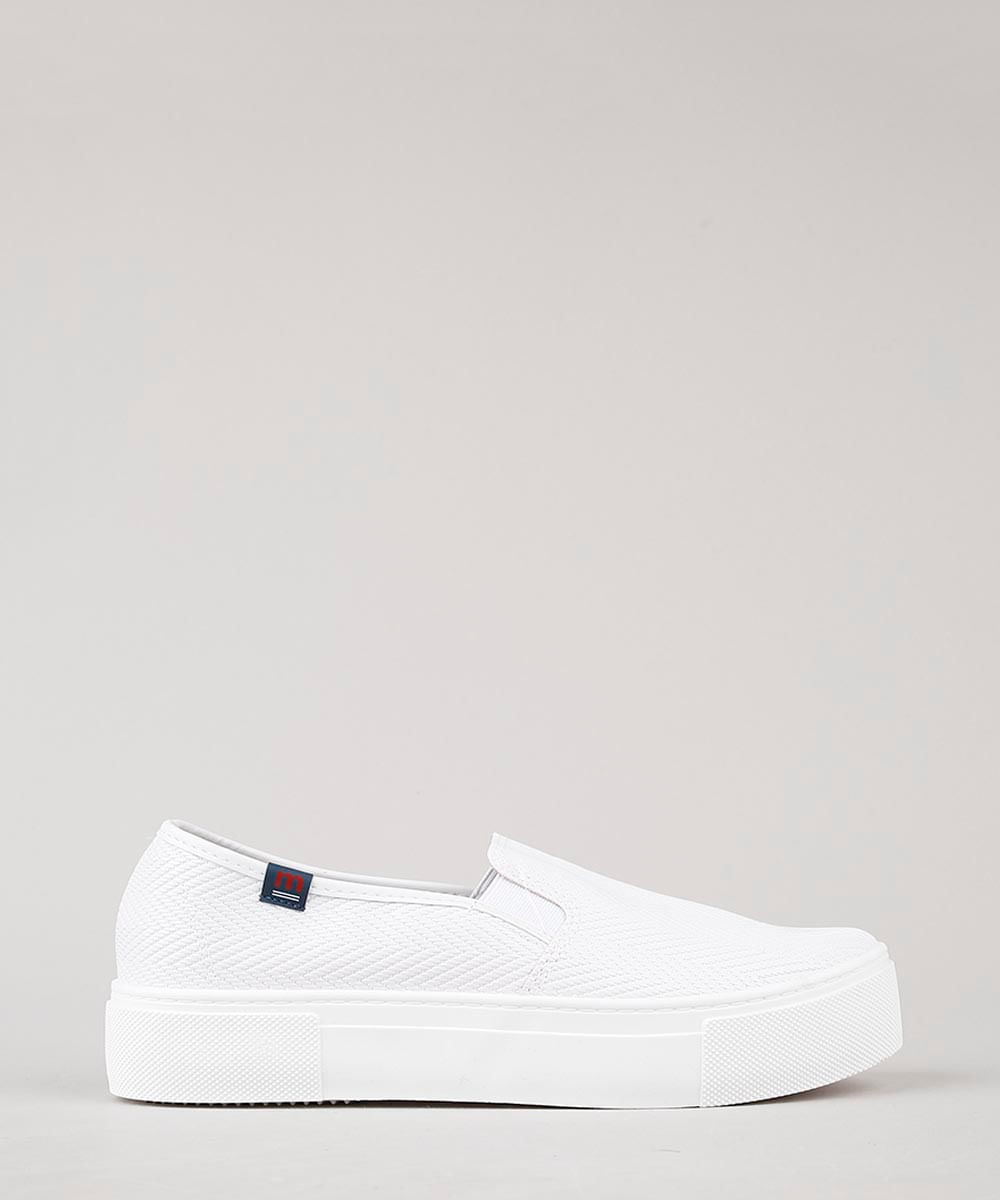 tênis slip on feminino flatform moleca