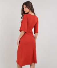 Vestido-Feminino-Midi-Canelado-Com-Vazado-Manga-Curta-Laranja-9588311-Laranja_2 Vestido-Feminino-Midi-Canelado-Com-Vazado-Manga-Curta-Laranja-9588311-Laranja_2
